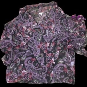 Nicola Open Shear Floral Spring Summer Blouse